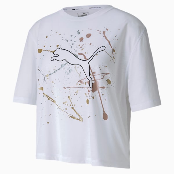 Metal Splash Women's Graphic Tee, Puma White, extralarge