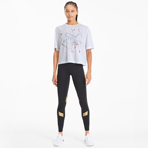 Metal Splash Women's Graphic Tee, Puma White, extralarge