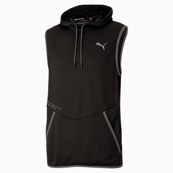 Reactive Men's Sleeveless Training Hoodie, Puma Black, extralarge