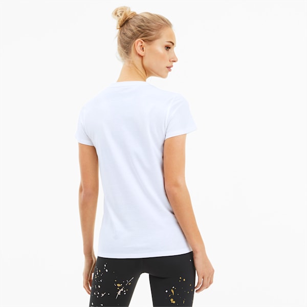 Metal Splash Deep V Women's Tee, Puma White, extralarge
