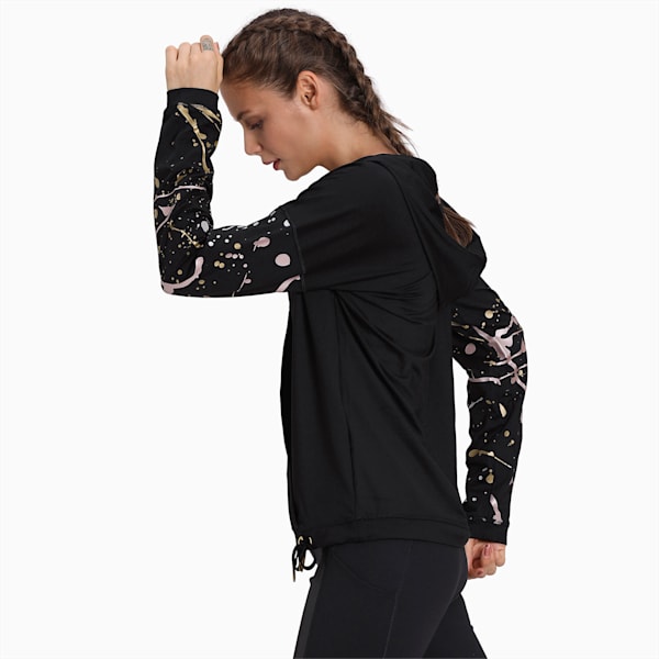 Metal Splash Lux Wrap dryCELL Training Hoodie, Puma Black, extralarge-IND