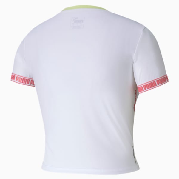 Last Lap Women's Cropped Tee, Puma White, extralarge