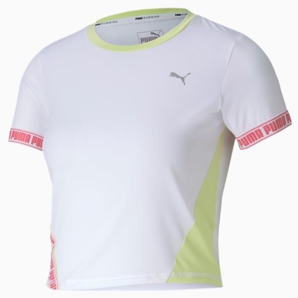 Last Lap Women's Cropped Tee, Puma White, extralarge