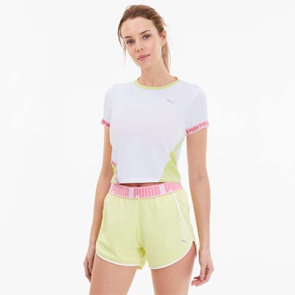 Last Lap Women's Cropped Tee, Puma White, extralarge