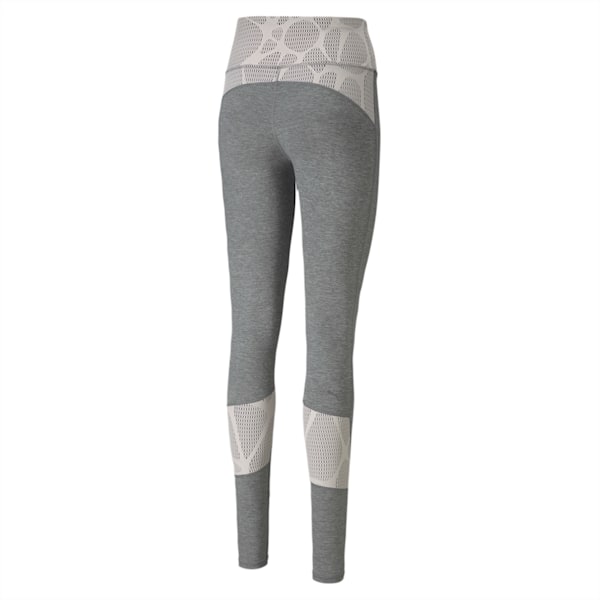 Lace Eclipse Full Women's Tights, Medium Gray Heather-Rosewater, extralarge-IND
