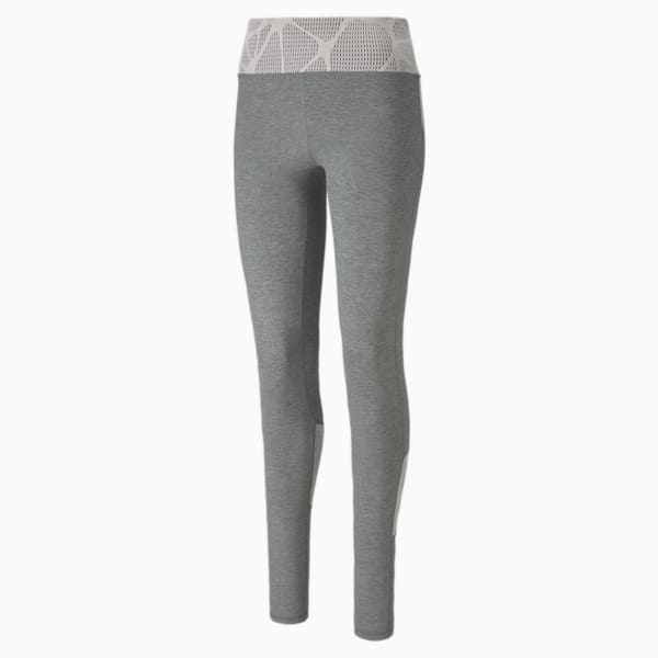 Lace Eclipse Full Women's Tights, Medium Gray Heather-Rosewater, extralarge-AUS