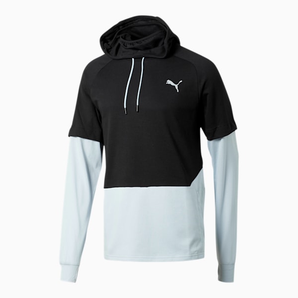 Extract Protect Men's Hoodie, Puma Black-Grey Dawn, extralarge