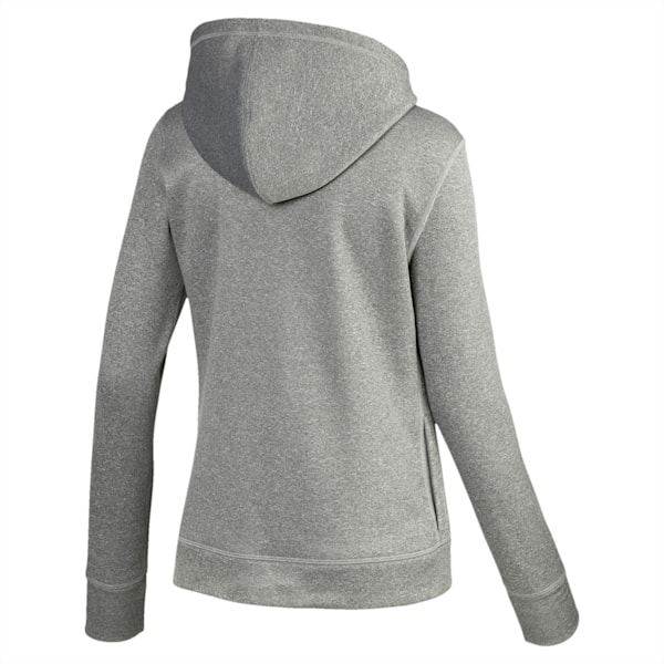 After Glow Fleece Full Zip Women's Hoodie, Medium Gray Heather, extralarge-IND