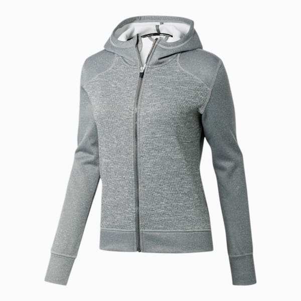 After Glow Women's Full Zip Hoodie, Medium Gray Heather, extralarge