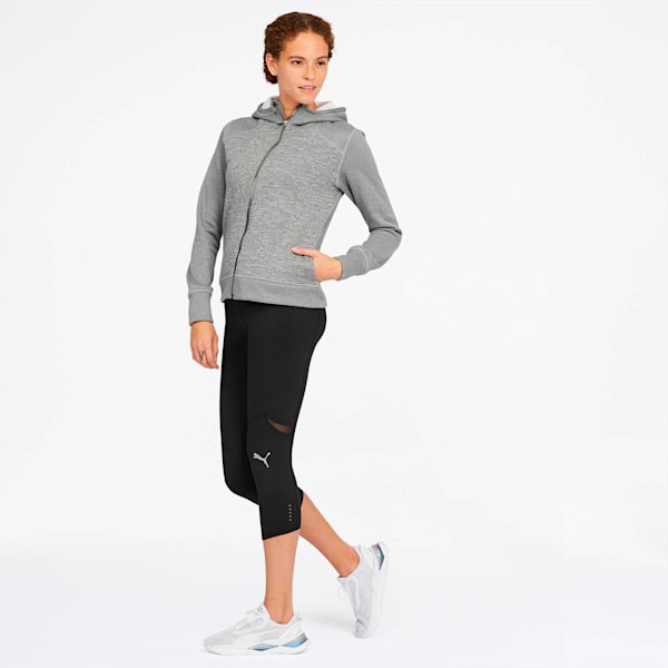 After Glow Women's Full Zip Hoodie, Medium Gray Heather, extralarge