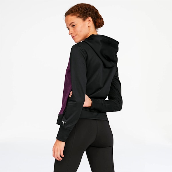 After Glow Women's Full Zip Hoodie, Plum Purple-Puma Black, extralarge