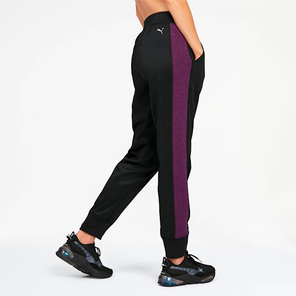 After Glow Women's Sweatpants, Puma Black-Plum Purple, extralarge