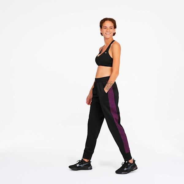 After Glow Women's Sweatpants, Puma Black-Plum Purple, extralarge