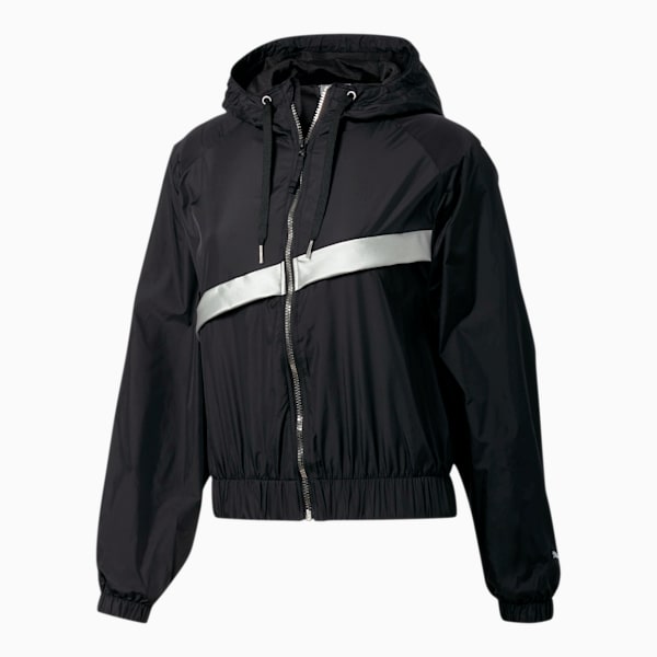 After Glow Women's Statement Jacket, Puma Black-Titanium Silver, extralarge