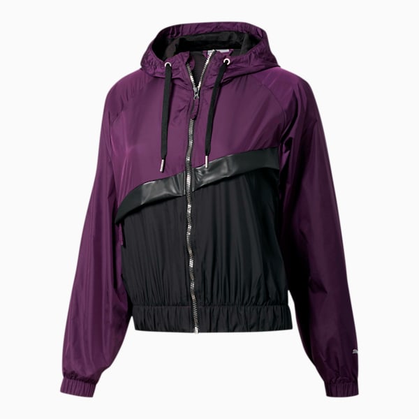 After Glow Women's Statement Jacket, Plum Purple-Puma Black, extralarge