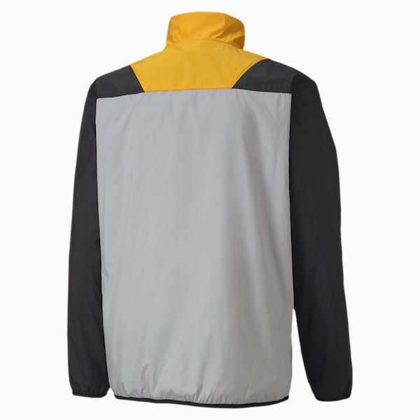 Reactive Men's Track Jacket, High Rise-Black-Golden Rod, extralarge