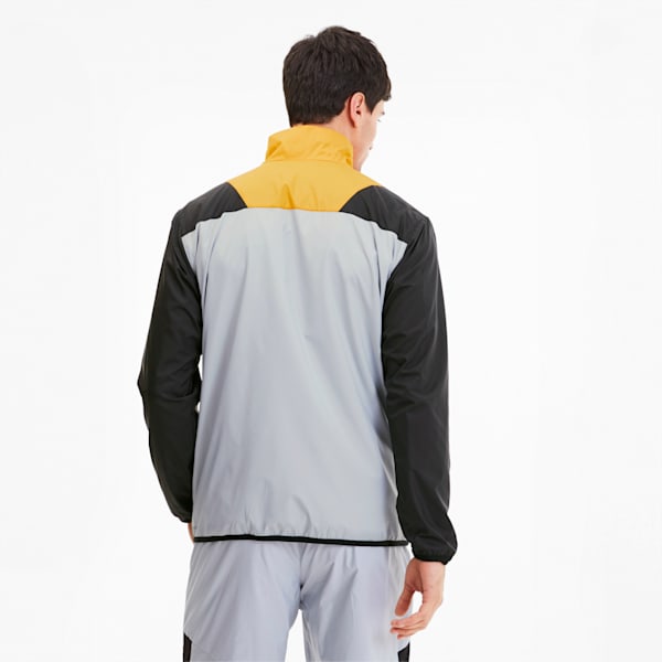Reactive Men's Track Jacket, High Rise-Black-Golden Rod, extralarge
