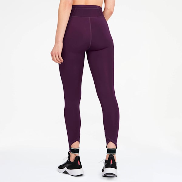 Metallic Feel It Women's Leggings, Plum Purple-Puma Black, extralarge