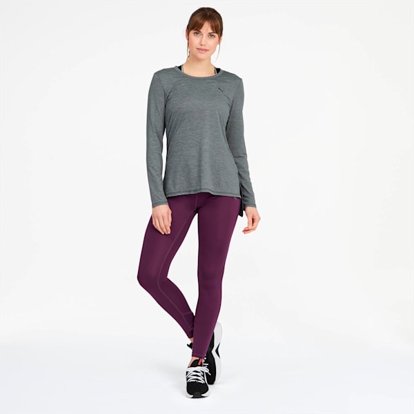 Studio Women's Layering Long Sleeve Tee, Medium Gray Heather, extralarge