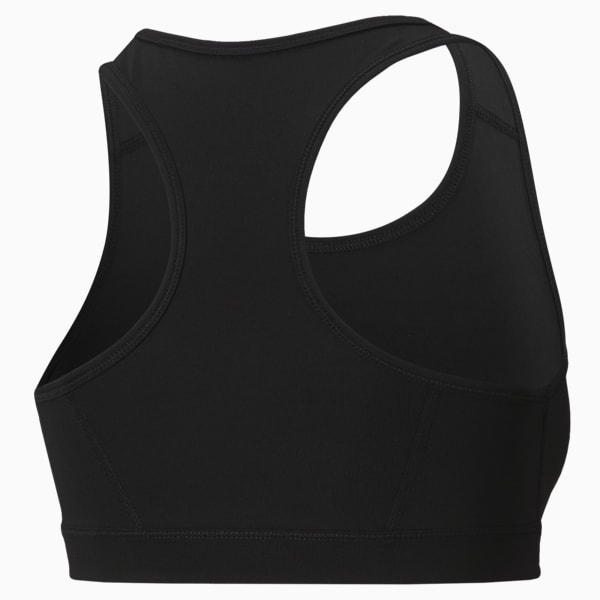 4Keeps Women's Mid Impact Bra, Puma Black-Pearl Pack, extralarge