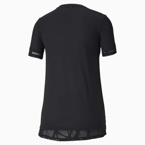 Studio Mixed Lace Women's Tee, Puma Black, extralarge