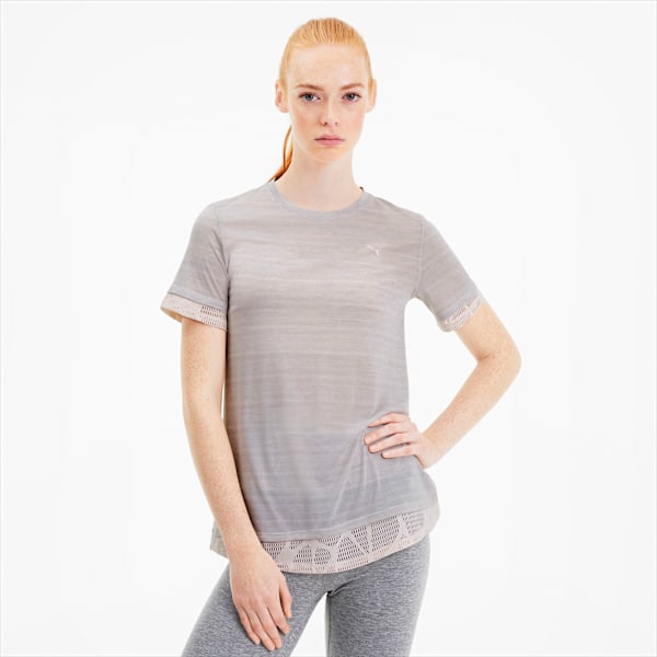 Studio Mixed Lace Women's Tee, Rosewater, extralarge