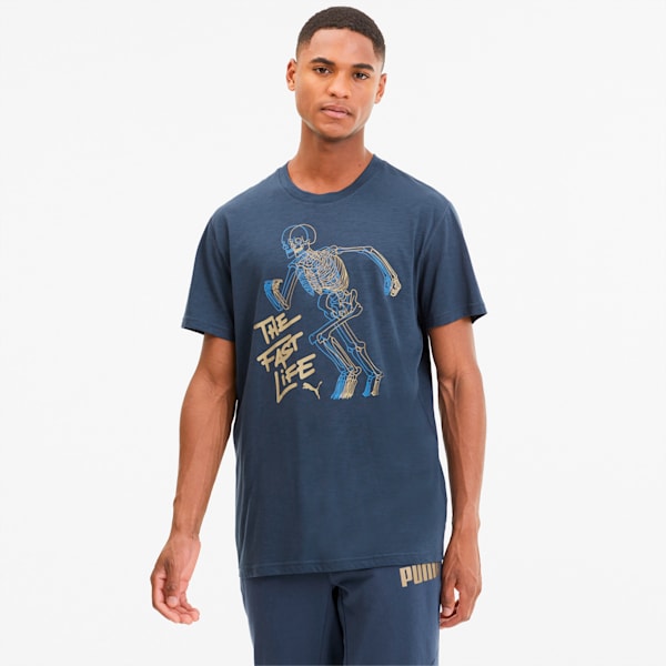 PUMA Graphic Men's T-Shirt, Dark Denim, extralarge-IND