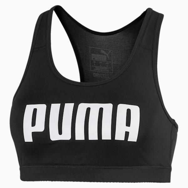 ウィメンズ トレーニング プーマ 4キープ ブラトップ 中サポート, Puma Black-Puma White PUMA, extralarge-JPN
