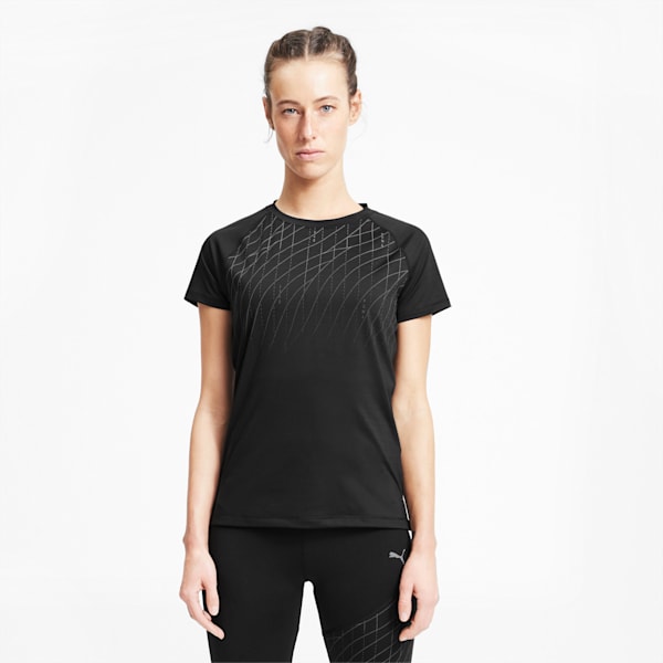 Run Women's Graphic Tee, Puma Black, extralarge