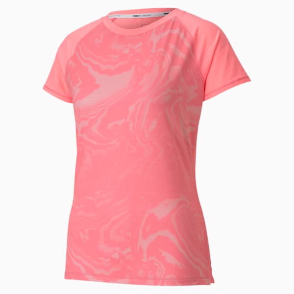 Graphic Short Sleeve Women's Running T-Shirt, Luminous Peach, extralarge-IND