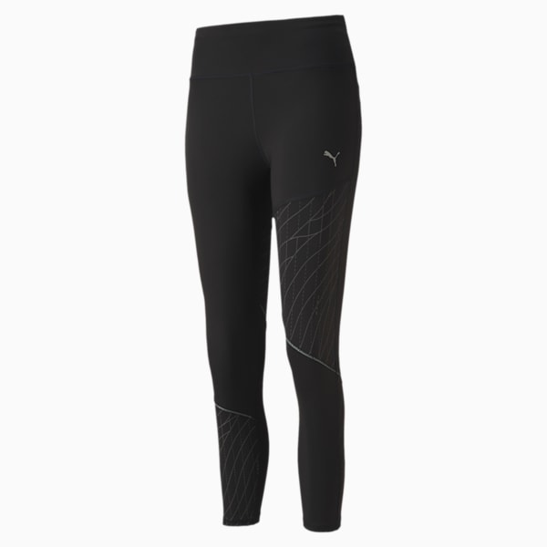 Graphic 3/4 dryCELL Reflective Tec Women's Running Leggings, Puma Black, extralarge-IND