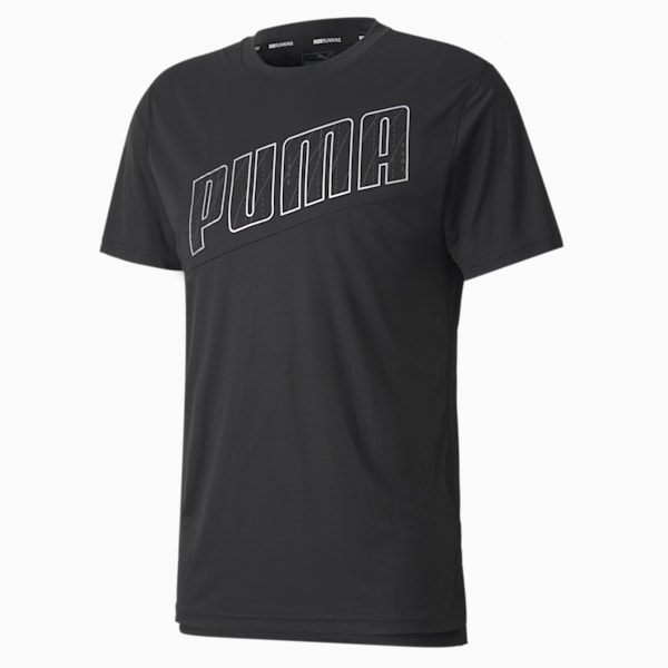 Run Men's Logo T-Shirt, Puma Black, extralarge-IND