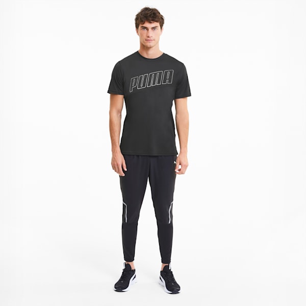 Run Men's Logo T-Shirt, Puma Black, extralarge-IND