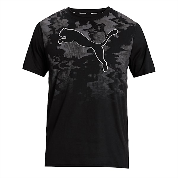 Graphic Cat Short Sleeve Men's Running T-Shirt, Puma Black, extralarge-IND