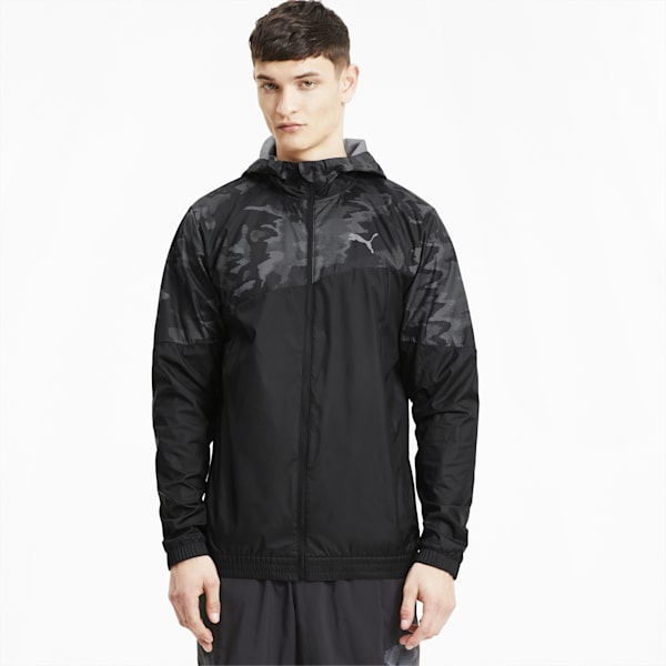 RUN Graphic Hooded Men's Running Jacket, Puma Black, extralarge-IND