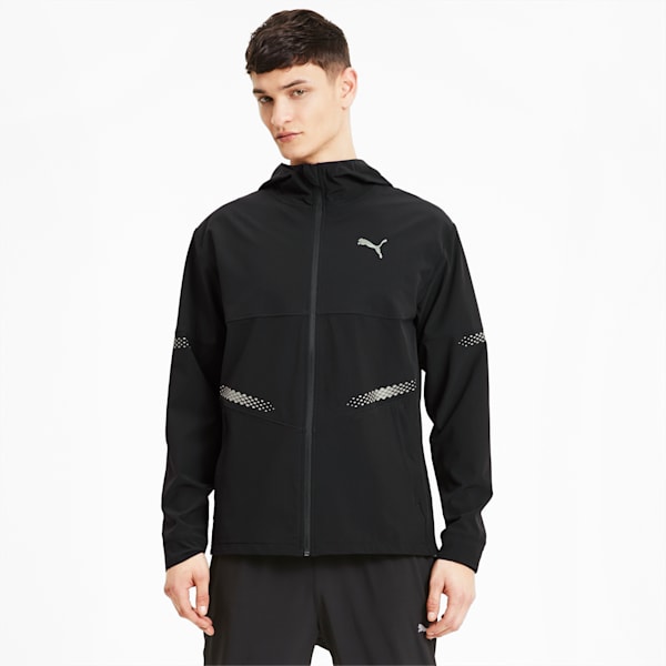 Runner ID Hooded dryCELL Men's Running Jacket, Puma Black, extralarge-IND