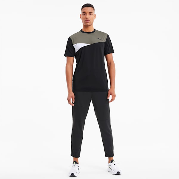 Train Men's Colorblock Tee, Puma Black, extralarge