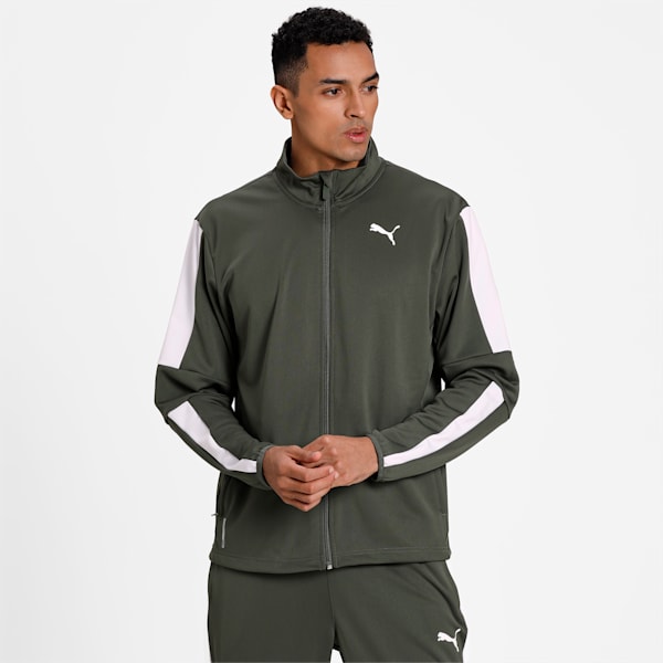 Favourite Blaster Men's Training Jacket, Thyme-Puma White, extralarge-IND