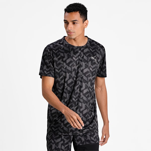 Performance Print Men's Training T-Shirt, Puma Black-Q1 AOP, extralarge-IND