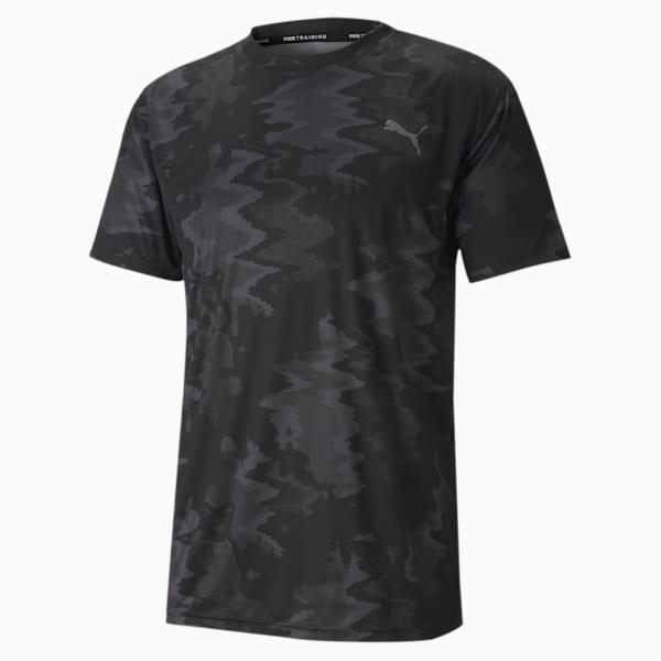 Performance AOP Shirt Sleeves Men's T-Shirt, Puma Black-Zen AOP, extralarge-IND