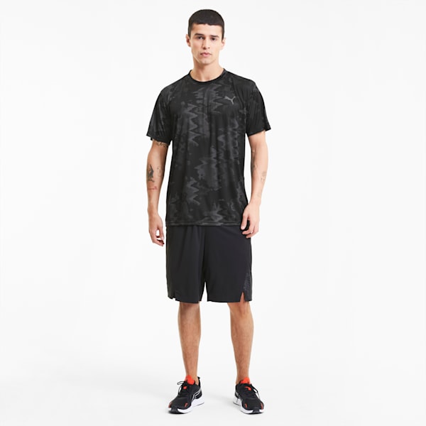 Performance AOP Shirt Sleeves Men's T-Shirt, Puma Black-Zen AOP, extralarge-IND
