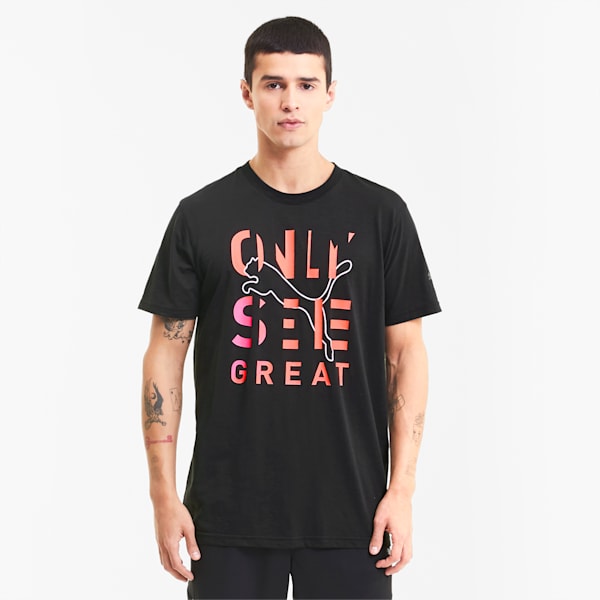 Performance Slogan dryCELL Men's Training T-Shirt, Puma Black-Q1 Prt 1, extralarge-IND