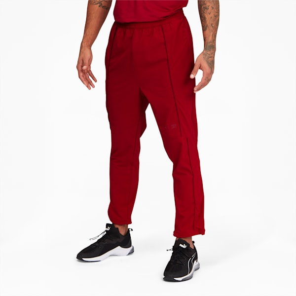 PUMA x FIRST MILE Mono Texture Men's Training Pants, Red Dahlia, extralarge