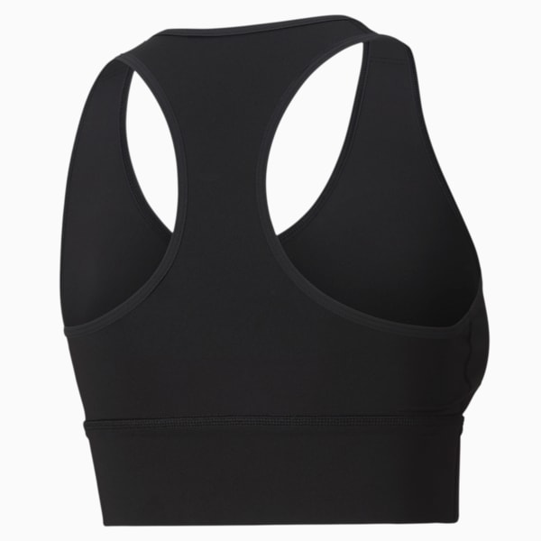 Long Line Mid Impact Women's Bra, Puma Black