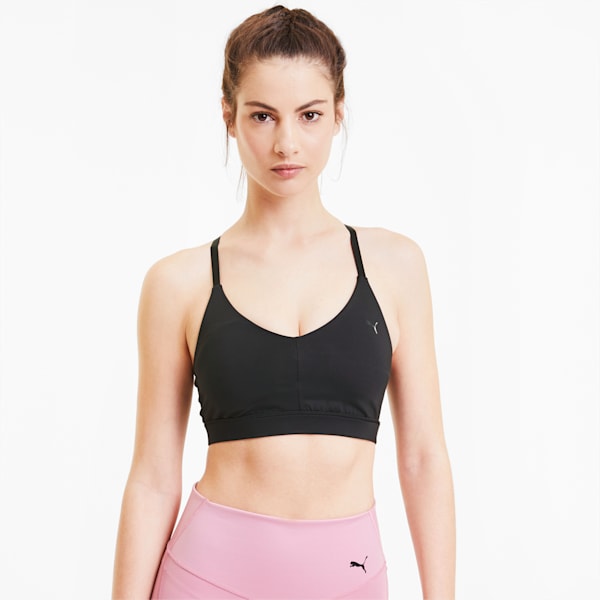 Puma Women's Strappy Sports Bra Removable Cups Low Support