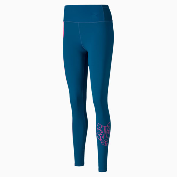 High Rise 7/8 dryCELL Women's Training Leggings, Digi-blue, extralarge-IND