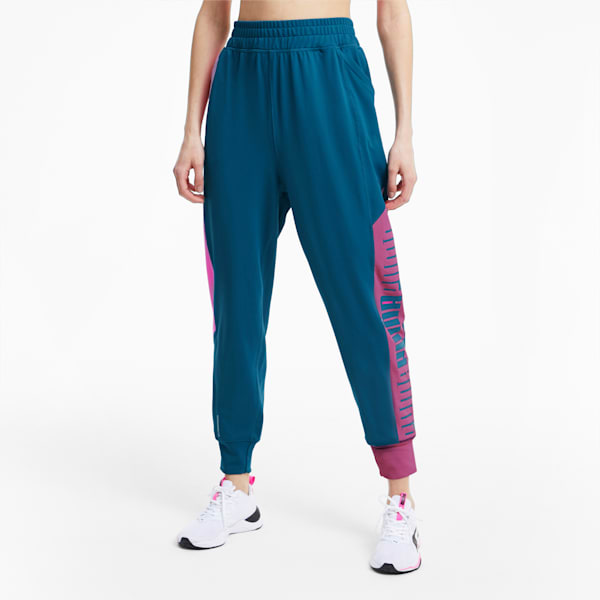 Train Stretch Knit Women's Track Pants, Digi-blue, extralarge