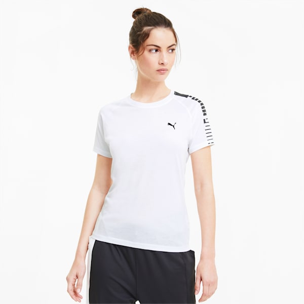 Logo Raglan Women's Training T-Shirt, Puma White, extralarge-IND