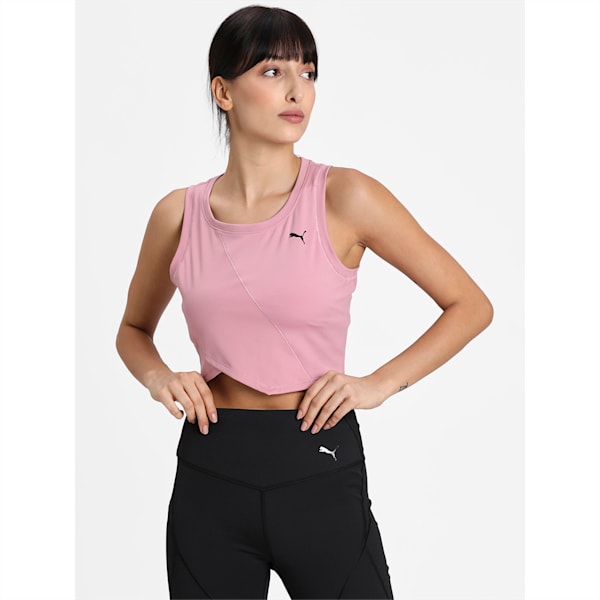Studio Lace dryCELL Women's Training Crop Top, Foxglove, extralarge-IND