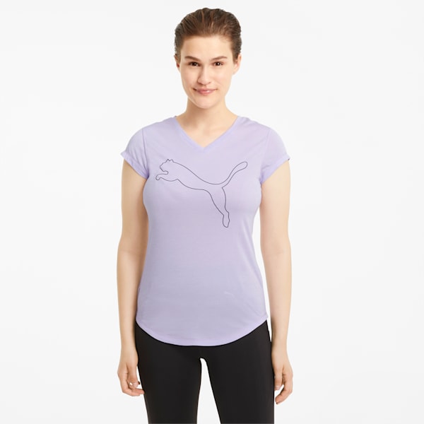 Train Favourite Heather Cat Women's Training T-Shirt, Light Lavender Heather, extralarge-IND